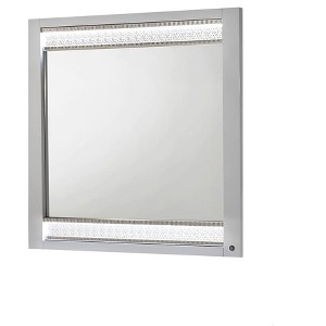 Glam Modern Style Mirror Made with Wood in White (INCLUDES MIRROR ONLY) same asG150108643 (B is NJ inventory, G is CA inventory,) - 1 of 4