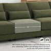 Oversized Wide Seat Sectional Sofa: Reversible Chaise, Loop Yarn Fabric, 5-Seat Armless, Convertible L-Shaped Couch for Living Room & Apartment - 4 of 4