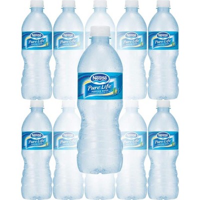 Nestle Water, Pure Life, Purified Water, 16.9 Fl Oz Bottle (Pack of 10, Total Of 169 Fl Oz) 16.9 Fl Oz (Pack of 10)