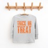 Trick or Treat Block Distressed - Youth Long Sleeve Graphic T-Shirt - 2 of 4