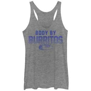 Women's CHIN UP Body By Burritos Racerback Tank Top - 1 of 3