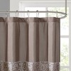 CAVINAS 72 x 72 Inch Jacquard Shower Curtain with Pieced Design,Bathroom Shower Curtains with 12 Button Holes,Machine Washable - 2 of 4