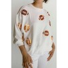 Women's Millie Football-Sequin Sweatshirt - Mary Square - 3 of 4