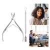 Unique Bargains 1 Set Steel Easy Grip Toe Nail Clippers for Thick Nail Nipper Pedicure Tool Nail Art Clipper Feet Care Tool Silver Tone - 2 of 4