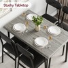 Dining Table Set for 4, Rectangular Kitchen Table and Dinette Accent Set, Modern Wooden Dining Room Furniture Set, for Kitchen Room, Home - 4 of 4