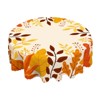 LOVEVOOK Maple Leaves Tablecloth, Round Fall Tablecloth, Pumpkin Table Cloth, Autumn Harvest for Christmas, Holiday, Thanksgiving Decor - 2 of 4