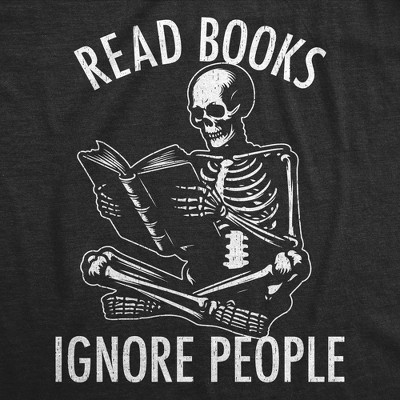 Мужские футболки Crazy Dog T-Shirts, Inc. Mens Funny T Shirts Read Books Ignore People Sarcastic Reading Graphic Novelty Tee for Men - Crazy Dog Men's T Shirt for Introverts Black XL — фото 2