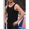 Men's 3 Pack Sleeveless Tank Tops Workout Shirt Quick Dry T-Shirts Casual Vest - 4 of 4