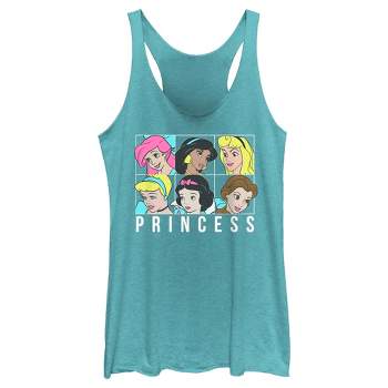 Women's Disney Princess Squares Racerback Tank Top