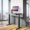 47" Airlift Tempered Glass Electric Standing Desktop Dual 2.4A USB Charging Port Height Adjustable - Seville Classics - image 3 of 4