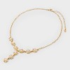 Crystal Flower Y-Necklace - Wild Fable™ Gold: Recycled Zinc, Lobster Claw Clasp, 16" Length - 3 of 4
