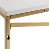 Kate & Laurel All Things Decor 36"x12"x8" Ascott 2-Tier Wall Shelf White - Modern Glam Decor, Keyhole Hangers - 4 of 4