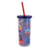 Silver Buffalo Peanuts Snoopy Space Explorer 20-Ounce Carnival Cup With Lid and Straw - 2 of 4