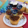 Monmouth University Official Hawks Logo Heart Love Cupcake Picks Toppers Decoration Set of 6 - 4 of 4