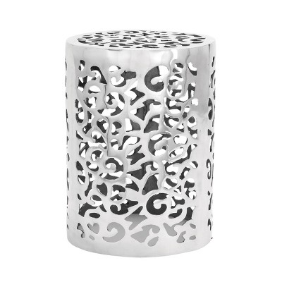 Contemporary Aluminium Stool Silver - Olivia & May