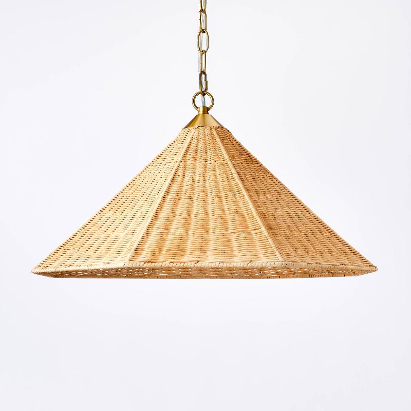 Tapered Rattan Ceiling Light Brown - Threshold&#8482; designed with Studio McGee, 1 of 9