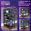 Bestier 55'' Computer Desks with Reversible Bookshelf, Standing Writing Desk for Home Office/Studying/Gaming - 3 of 4