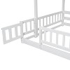 KTMBDW Twin Over Full Low Bunk with Slide and Ladder, Wooden Bunk beds with Safety Guardrail for Toddlers, Boys, Girls - 4 of 4
