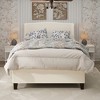 Racxily Bed Frame with 49.21"High Back Upholstered Headboard and 27.17" High Footboard,Teddy Velvet, No Box Spring Needed - 2 of 4