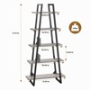 5-Shelf Ladder Bookcase, Vertical Display Shelf, 71-Inch Tall Open Bookcase, Industrial Wood, for Home Living Room, Office, Kitchen - 2 of 4