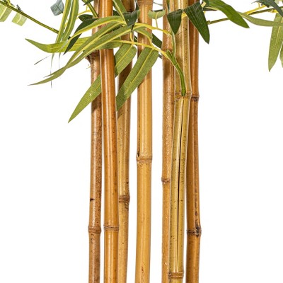 6 ft Green Bamboo Tree with Black Pot