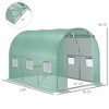 VisioGear Greenhouse Cover, Waterproof Tarp for Hoop House, Sheeting with 6 Windows and 1 Door, Green, 118"*78.75"*78.75" - 3 of 4
