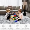 Soft Non-Slip Washable Area Rug - Thin Low Pile Non-Shedding Traditional Oriental Bordered Carpet for Living Room Bedroom - 4 of 4