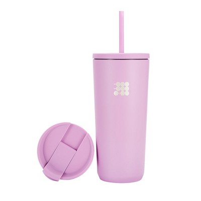Cubitt Travel Mug 20 oz Double Walled Vacuum Insulated Stainless Steel with 2 lids, Straw and Coffe, Cupholder Friendly, Perfect for Hot & Cold Beverages
