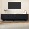 Wooakway White Modern TV Stand with Adjustable Shelves Storage Cabinet with Solid Wood Legs Entertainment Center for Living Room for TVs up to 78" - 2 of 4