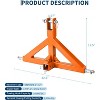 3-point 10,000-pound Towing Hook, Equipped with a 2-inch Towing Machine, Fast Towing, Suitable for Trailers and Towing Vehicles, Orange - 3 of 4