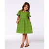 Deux par Deux Girl Frill Sleeve Dress with Embroidery Green - 2 of 4