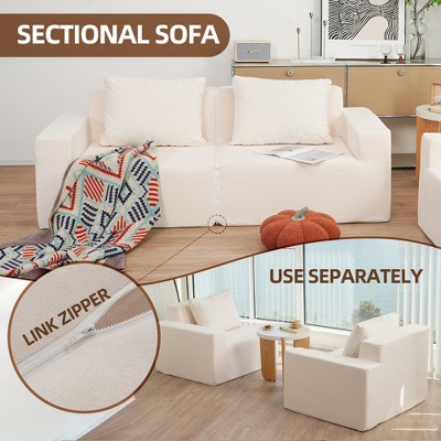Gulches No Installation&Convertible Living room foam sofa chair