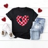 Simply Sage Market Women's Love Checkered Puzzle Heart Short Sleeve Graphic Tee - 3 of 4