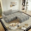 GDFStudio Henton Wood and Fabric Upholstered 3-in-1 Convertible Sofa with Deep Seat - 3 of 4