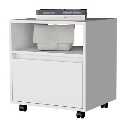 NicBex 1 Drawers Dresser for Bedroom with 1 Open Shelf,Chest of Drawers with Handle Free Design and casters,Storage Dressers for Bedroom