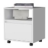 Okak 2-Drawer Bedside Table with Cutout Handles, Modern Bedroom Nightstand with Easy-Pull Drawers Wooden Storage Cabinet for Small Spaces - 4 of 4