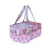 Bacati - Watercolor Floral Coral/Gray Storage Caddy - 4 of 4