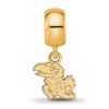 Black Bow Jewelry 14k Yellow Gold Plated Sterling Silver Kansas Jayhawks NCAA Bead Charm - 3 of 4