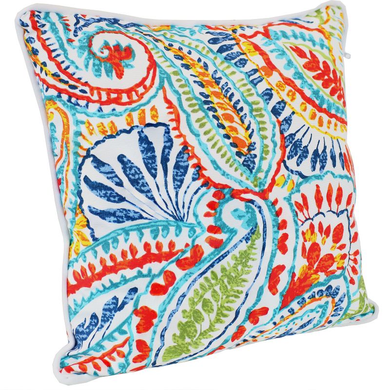 Sunnydaze Indoor/Outdoor Square Accent Decorative Throw Pillows for Patio or Living Room Furniture - 16" - 2pc, 5 of 9