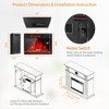 Gymax 25''Electric Fireplace Recessed 900/1350W Fireplace Heater with Adjustable Temperature Timer Function - 2 of 4