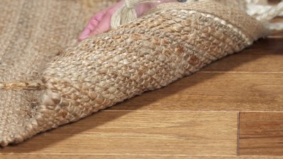 Handwoven Natural Fiber Rectangular Area Rug - 27" x 4"