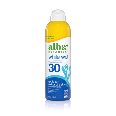 Alba Botanica While Wet Sunscreen Spray - SPF 30 - 5oz - image 1 of 4