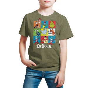 Boys' - Dr. Seuss - Character Grid Short Sleeve Graphic T-Shirt - 1 of 4