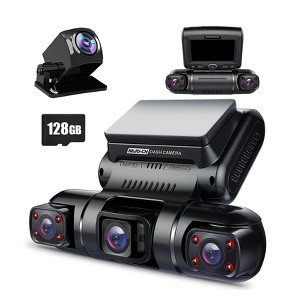 Itopfox 4 Channel Dash Cam with 360 View, Front Rear Inside Left Right, Built-in GPS WiFi Night Vision, 24/7 Recording Parking Mode, Free 128G Card - 1 of 4