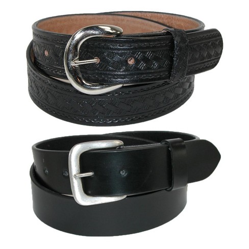 Ctm Men s Leather Removable Buckle Belts pack Of 2 Target