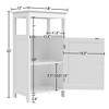 Yaheetech 4-Tier Bathroom Floor Cabinet for Bathroom Kitchen Hallway White - 4 of 4