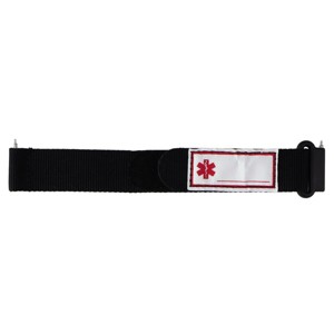 Verizon Nylon Medical ID Band for Verizon Care Smart Watch - Black/Red/White - 1 of 1