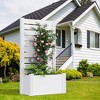 Wooakway 51" W × 71" H PVC Raised Garden Bed with Trellis Planter Box with Stakes Planter Pot for Plants Vegetables - 2 of 4