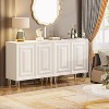 Hommoo 63" Sideboard Buffet, Modern Kitchen Accent Cabinet with 4 Doors - 2 of 4