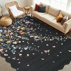 Floral Scalloped Rug – Washable, Non-Slip, Soft for Living Room, Bedroom, Dining Room, Home Office - 4 of 4